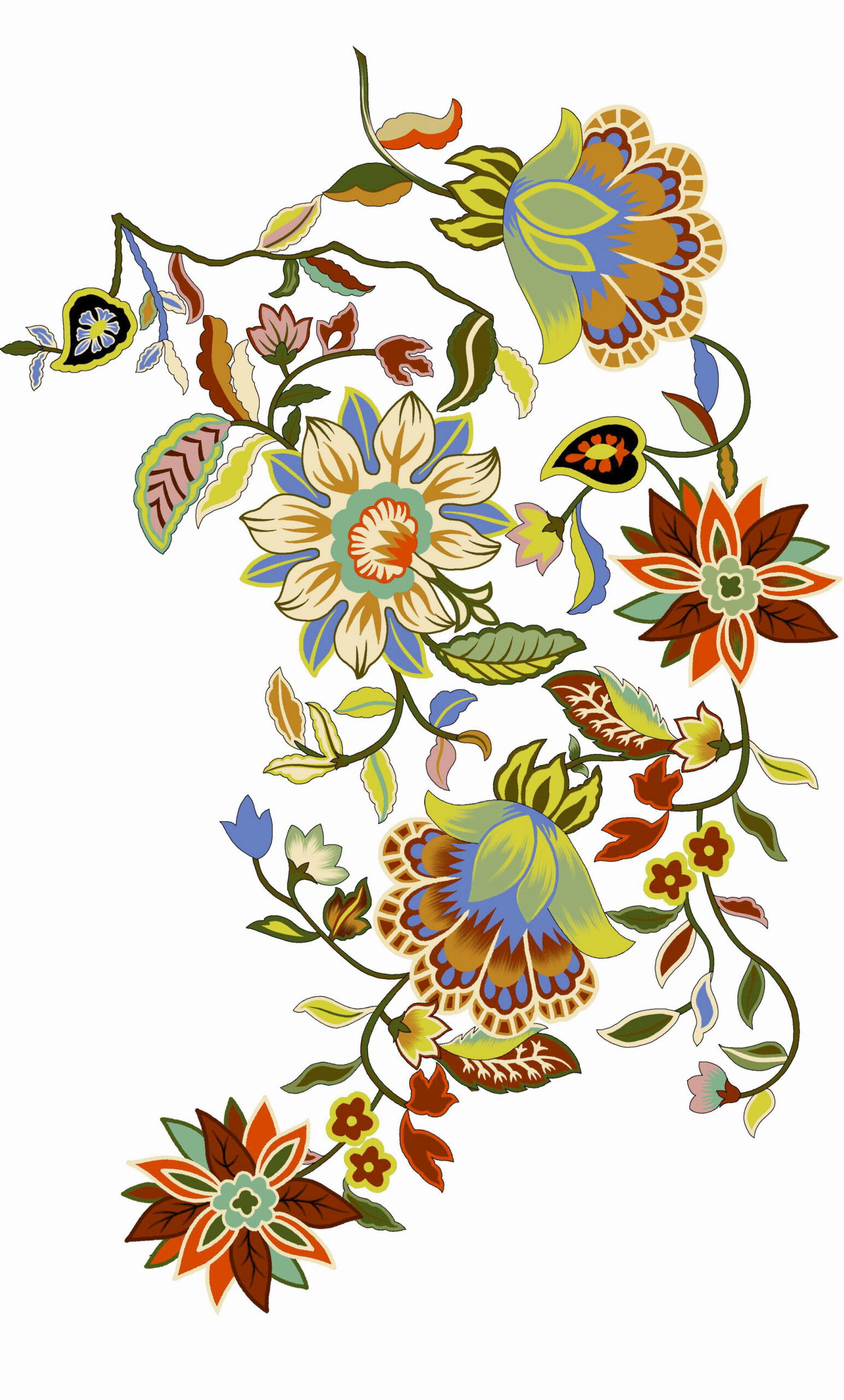 New Creation Digital Flower All Colour Stock Illustration