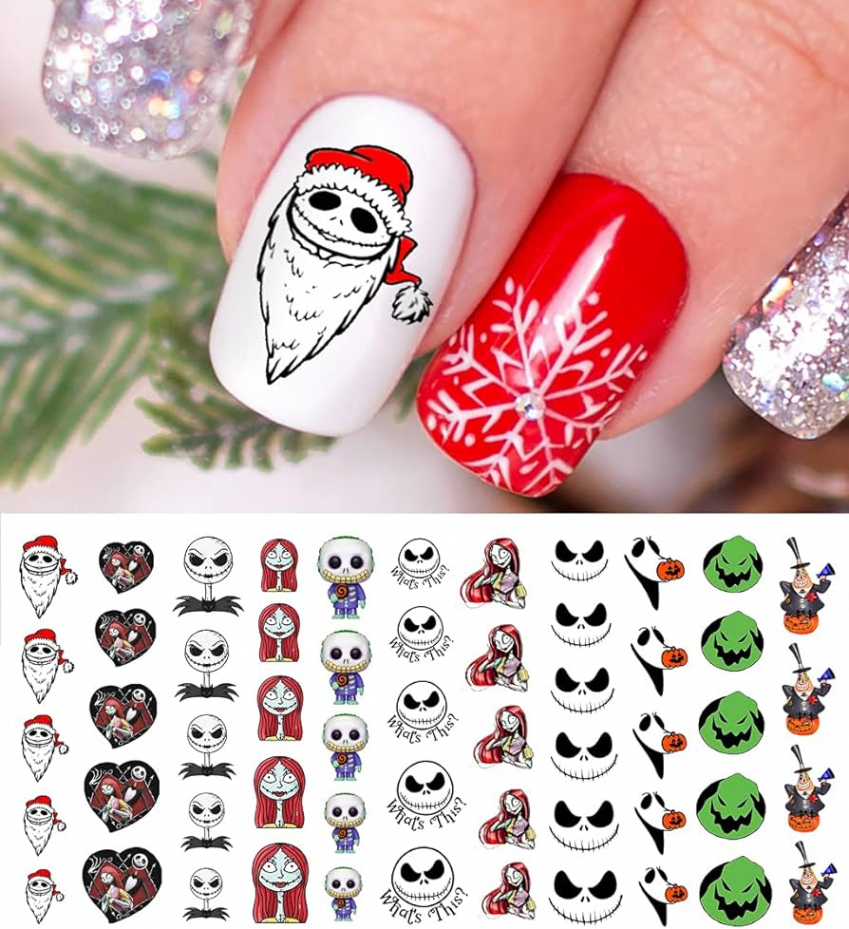 Nightmare Before Christmas Halloween Nail Art Waterslide Aufkleber