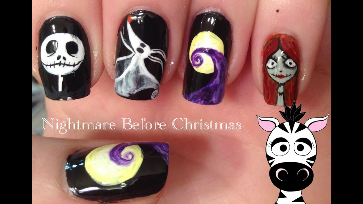 Nightmare Before Christmas Nail Art Tutorial (REQUEST)