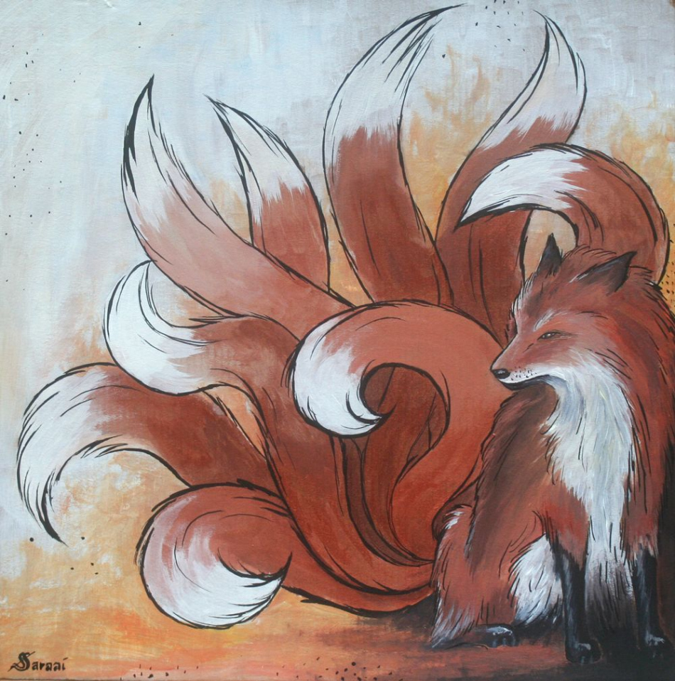 Nine Tailed Fox by Saraais on deviantART  Arte raposa, Raposa