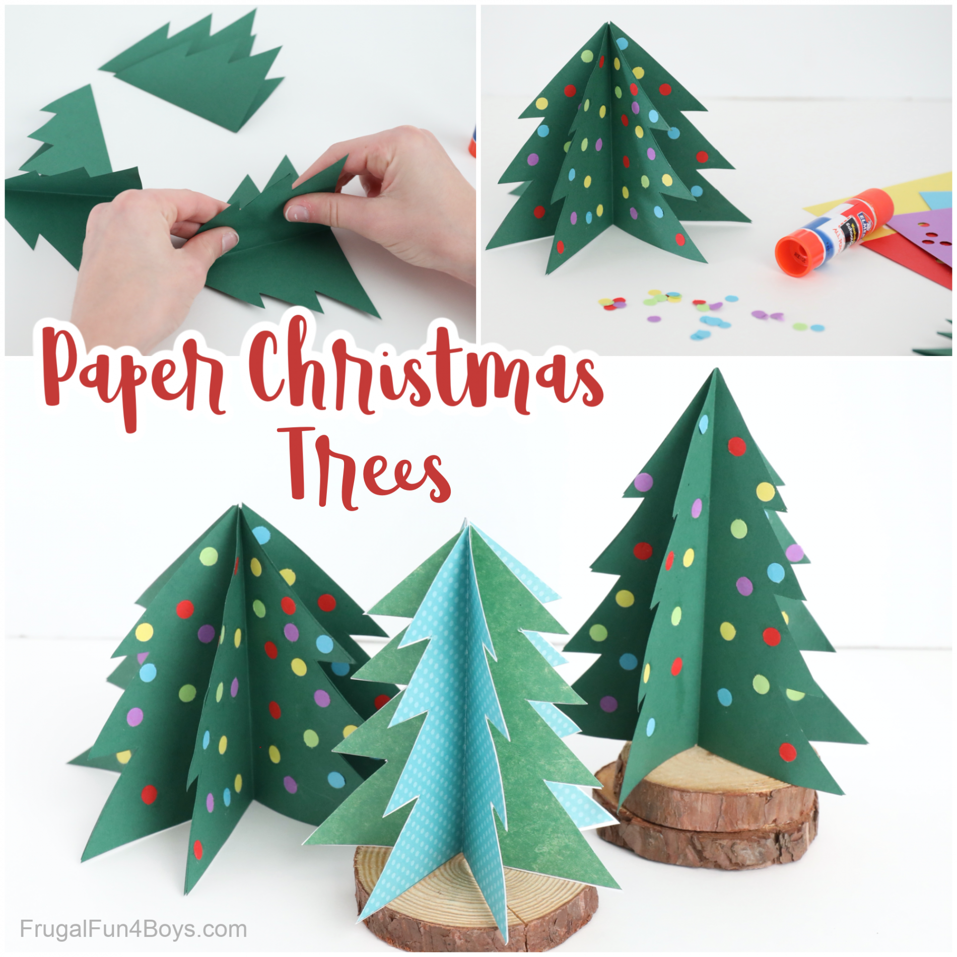 Paper Christmas Tree Craft - Frugal Fun For Boys and Girls