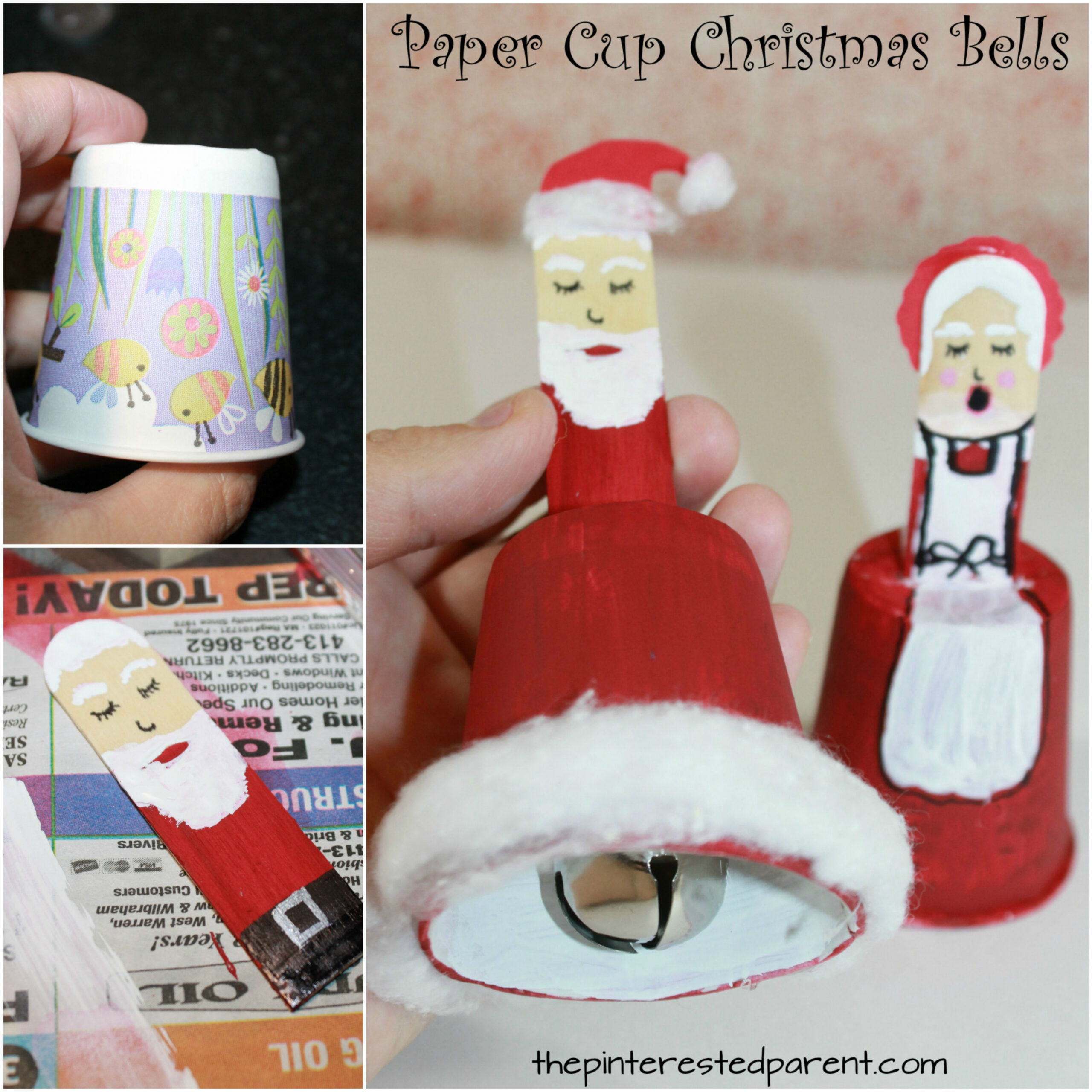 Paper Cup Christmas Bells – The Pinterested Parent