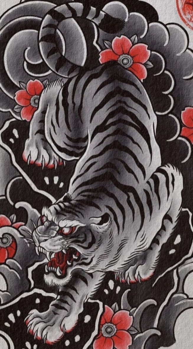 Pin by Omu Negru on Japanese in   Tiger tattoo design