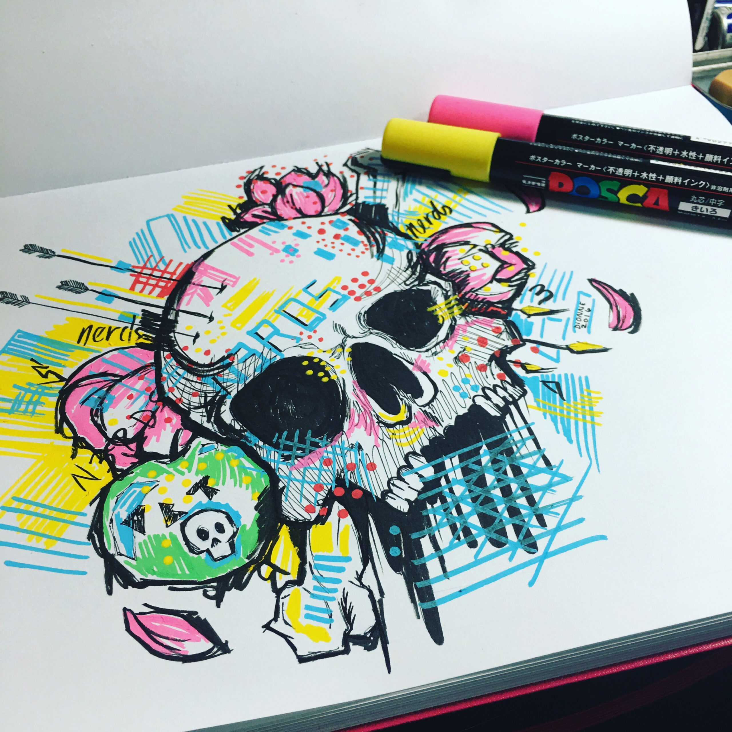 Playing around with new markers #posca #poscamarkers Let me just