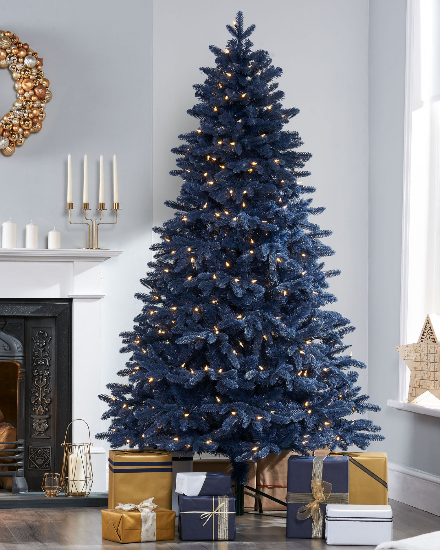 Pre-Lit Sapphire Blue Christmas Tree – We R Christmas