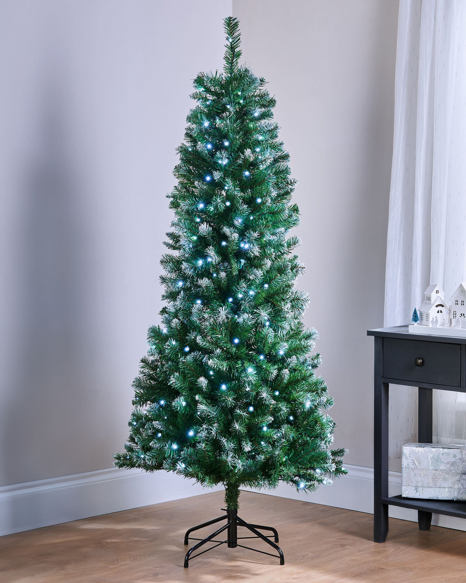 Pre-Lit Slim Frosted Christmas Tree,  ft – We R Christmas