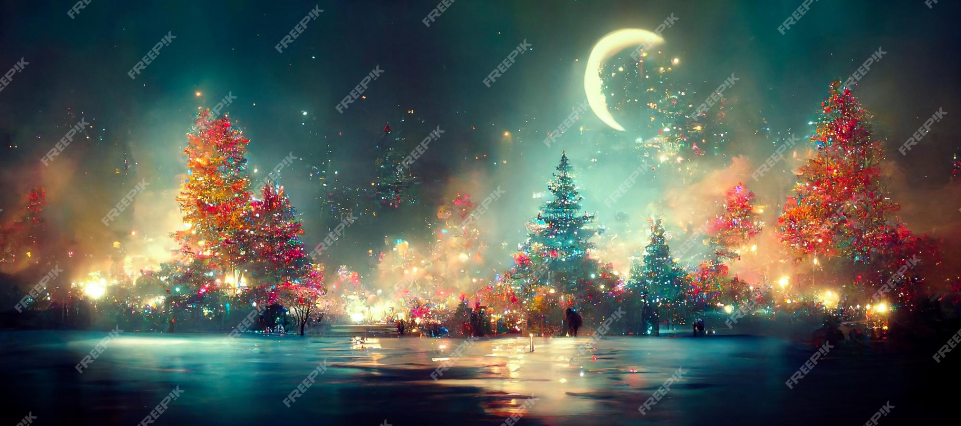 Premium Photo  Abstract fantasy festive christmas tree background