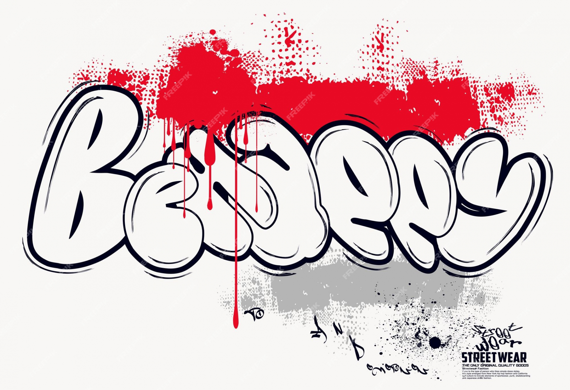 Premium Vector  Be happy graffiti inspirational quotegraffiti