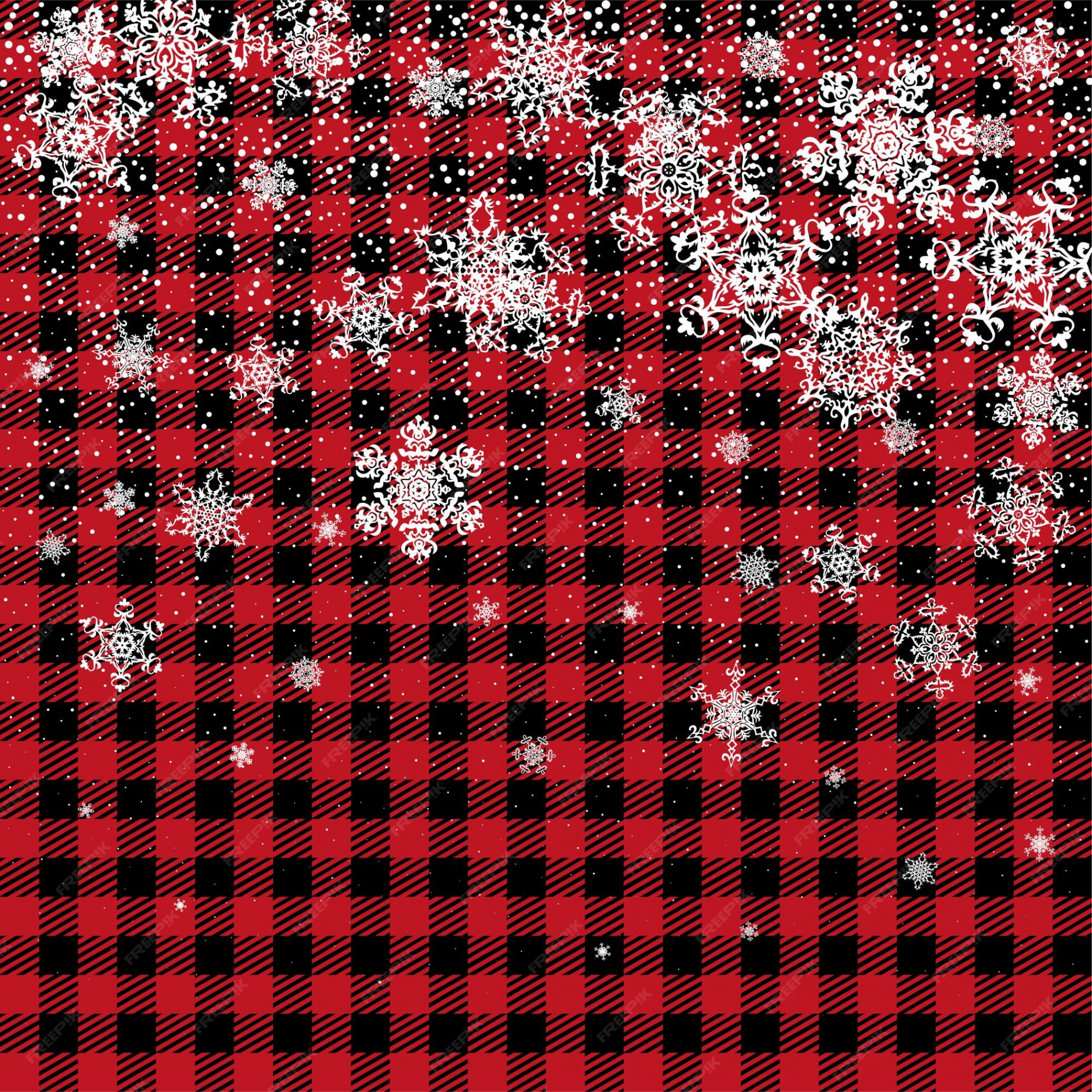 Premium Vector  Christmas and new year pattern at buffalo plaid