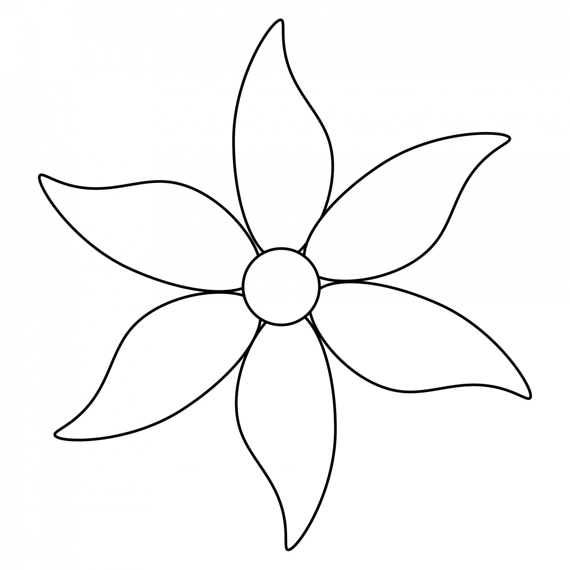 Printable  Petal Flower Template - Printable Templates Free