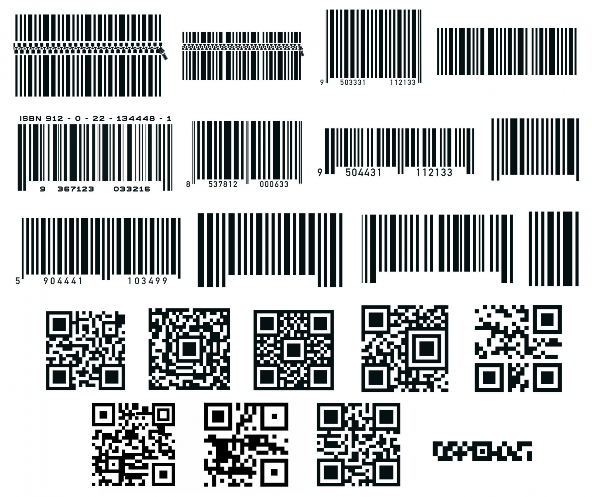 Procreate Bar Code Stamp Brushes, QR Code Stamps - Etsy