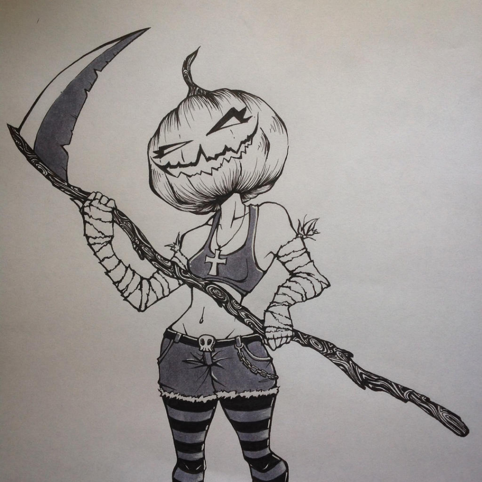 Pumpkinhead Girl by NinjaRisa on DeviantArt