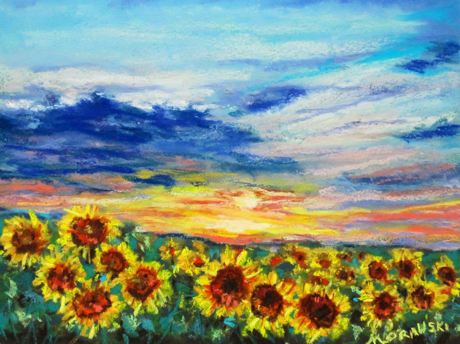 Raining Possibilities~~ Painting Sunflowers and a Sunrise