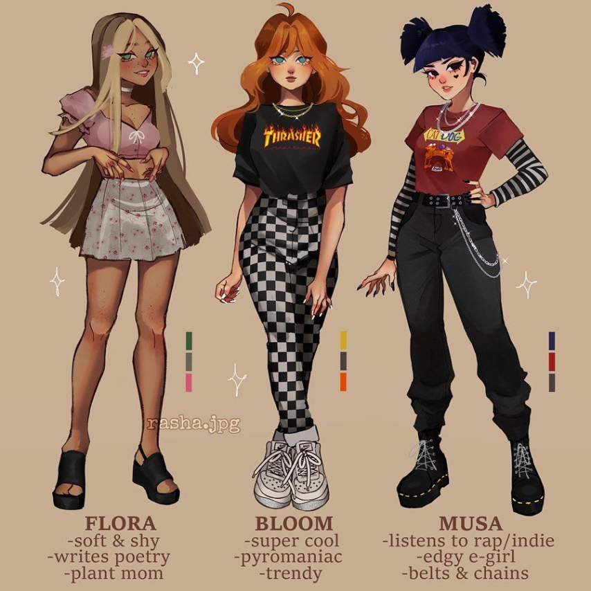 Rasha on Instagram: "Winx Club characters as aesthetic girls - /