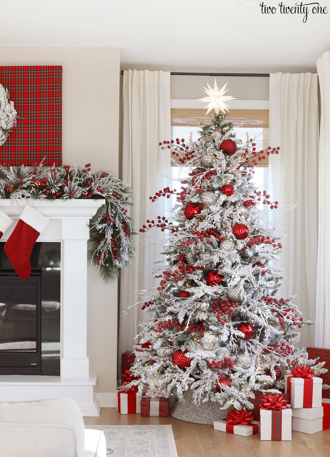 Red and Silver Christmas Tree  Silver christmas decorations