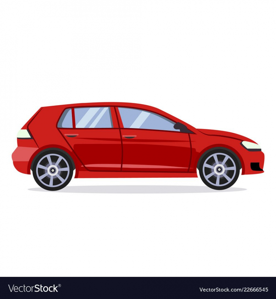 Red car Royalty Free Vector Image - VectorStock  Car vector, Red