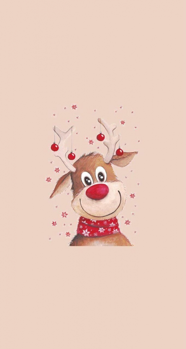 Reindeer Wallpaper  Christmas wallpaper backgrounds, Wallpaper