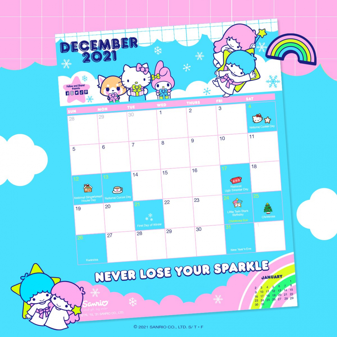 Sanrio on X: "Say hello to a new month with #LittleTwinStars