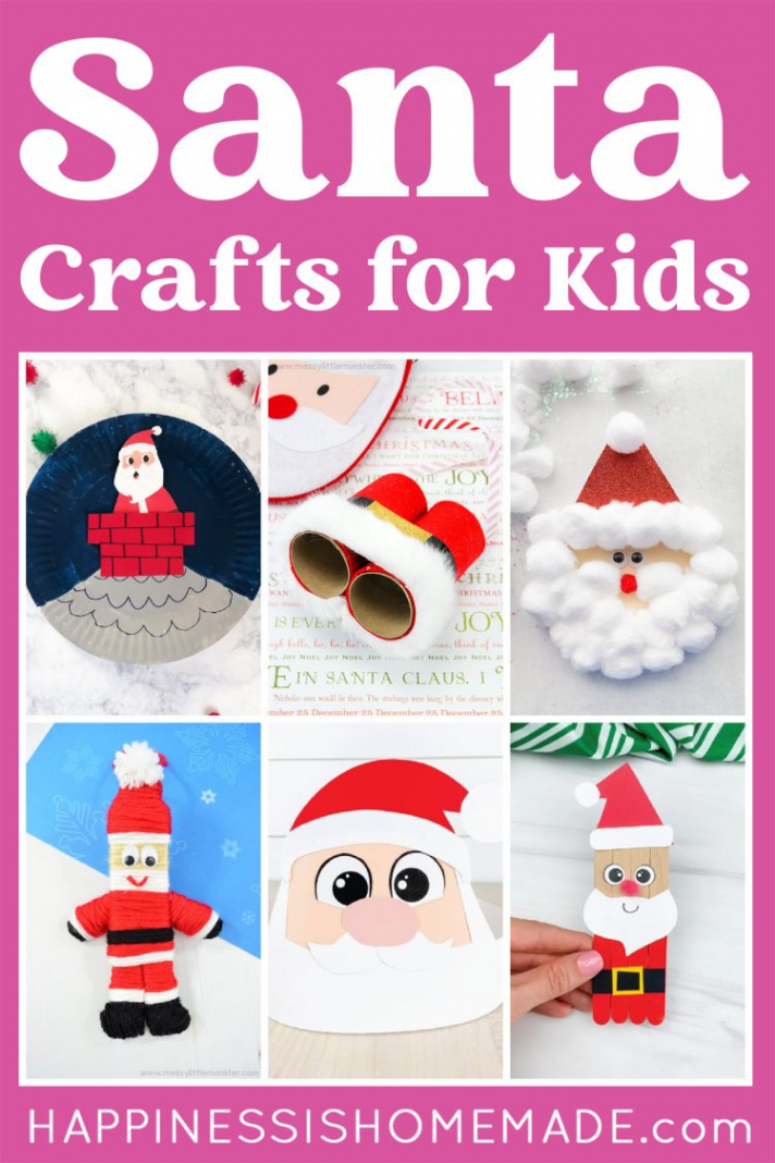 + Santa Crafts for Kids - Happiness is Homemade