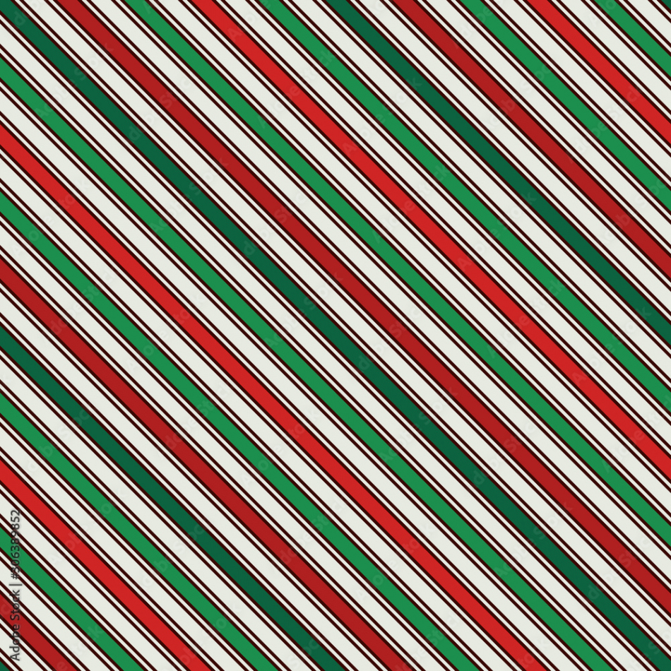 Seamless pattern in Christmas traditional colors with classic