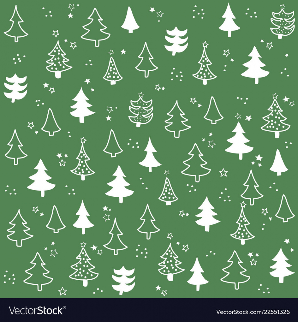 Seamless pattern with christmas tree Royalty Free Vector