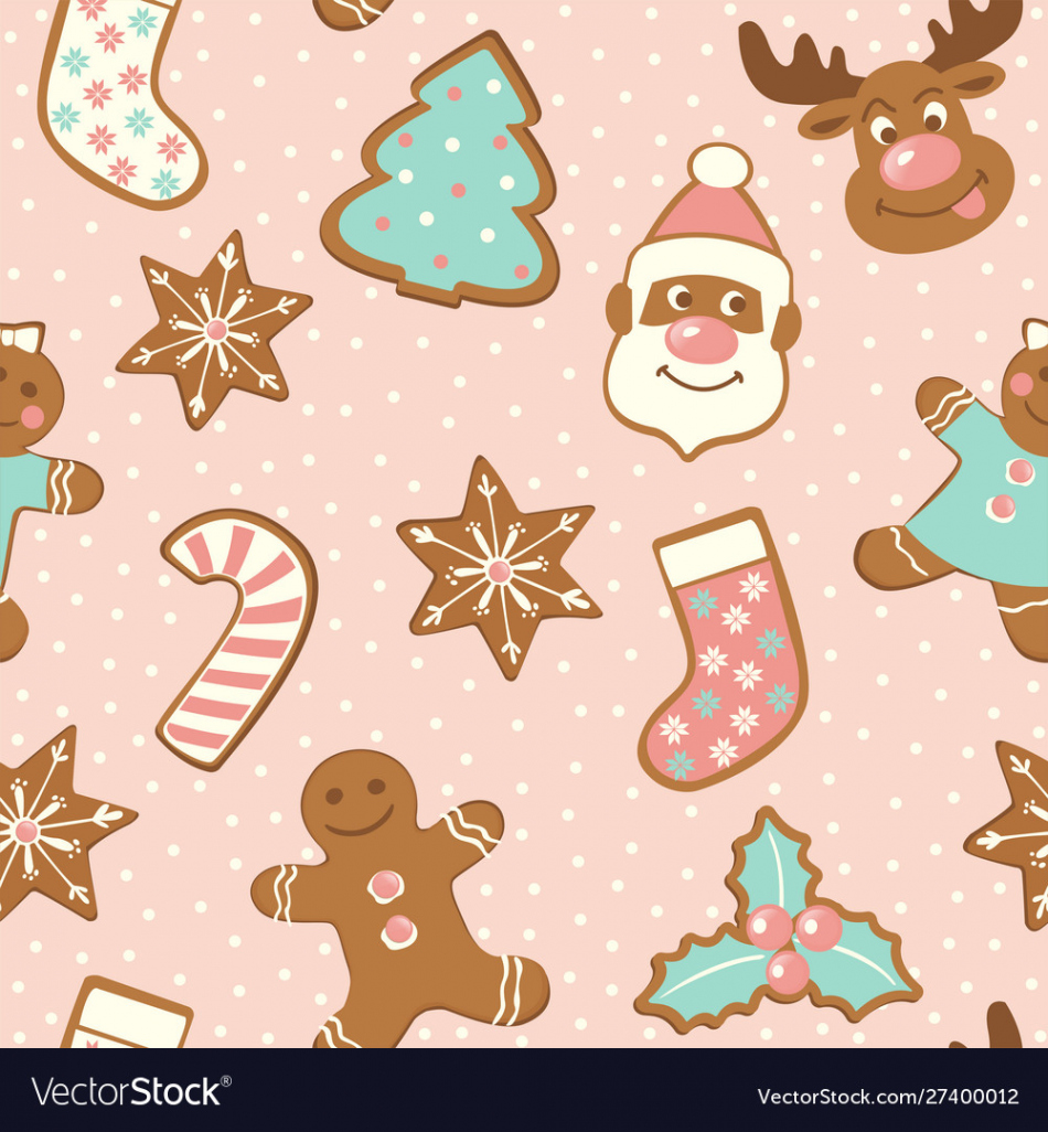 Set cute gingerbread cookies for christmas Vector Image