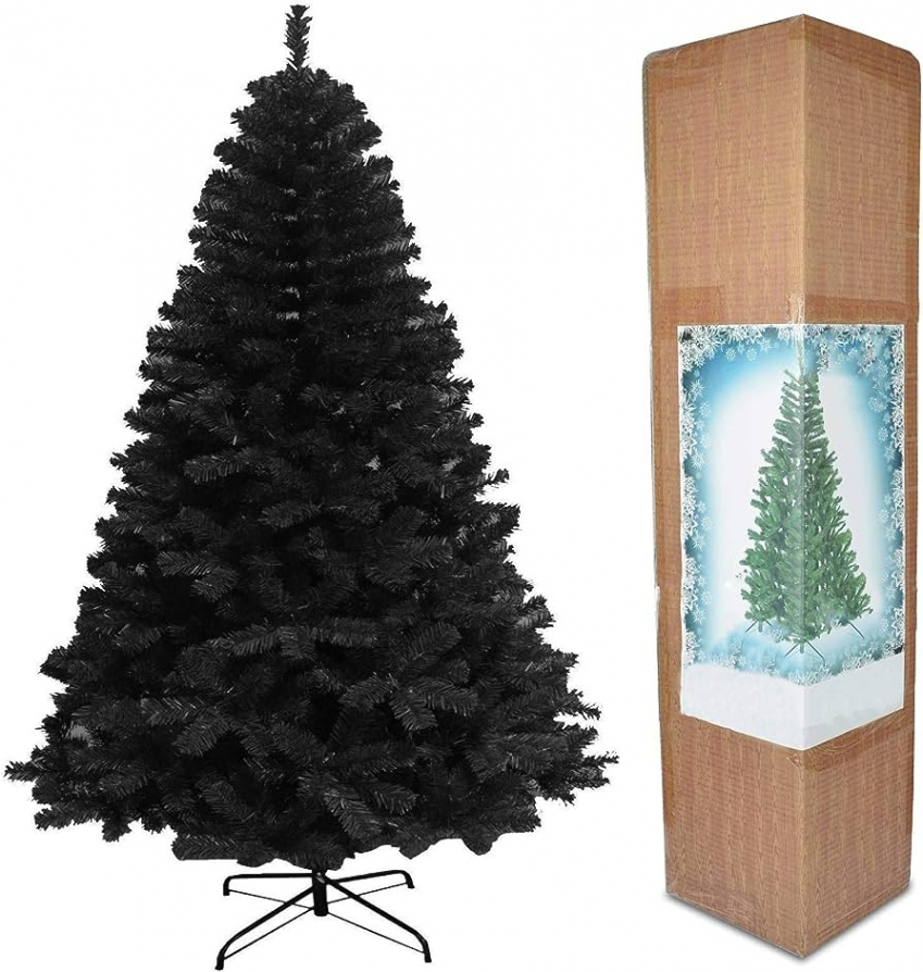 SHATCHI Black  ft/ cm Artificial Christmas Tree Alaskan Pine