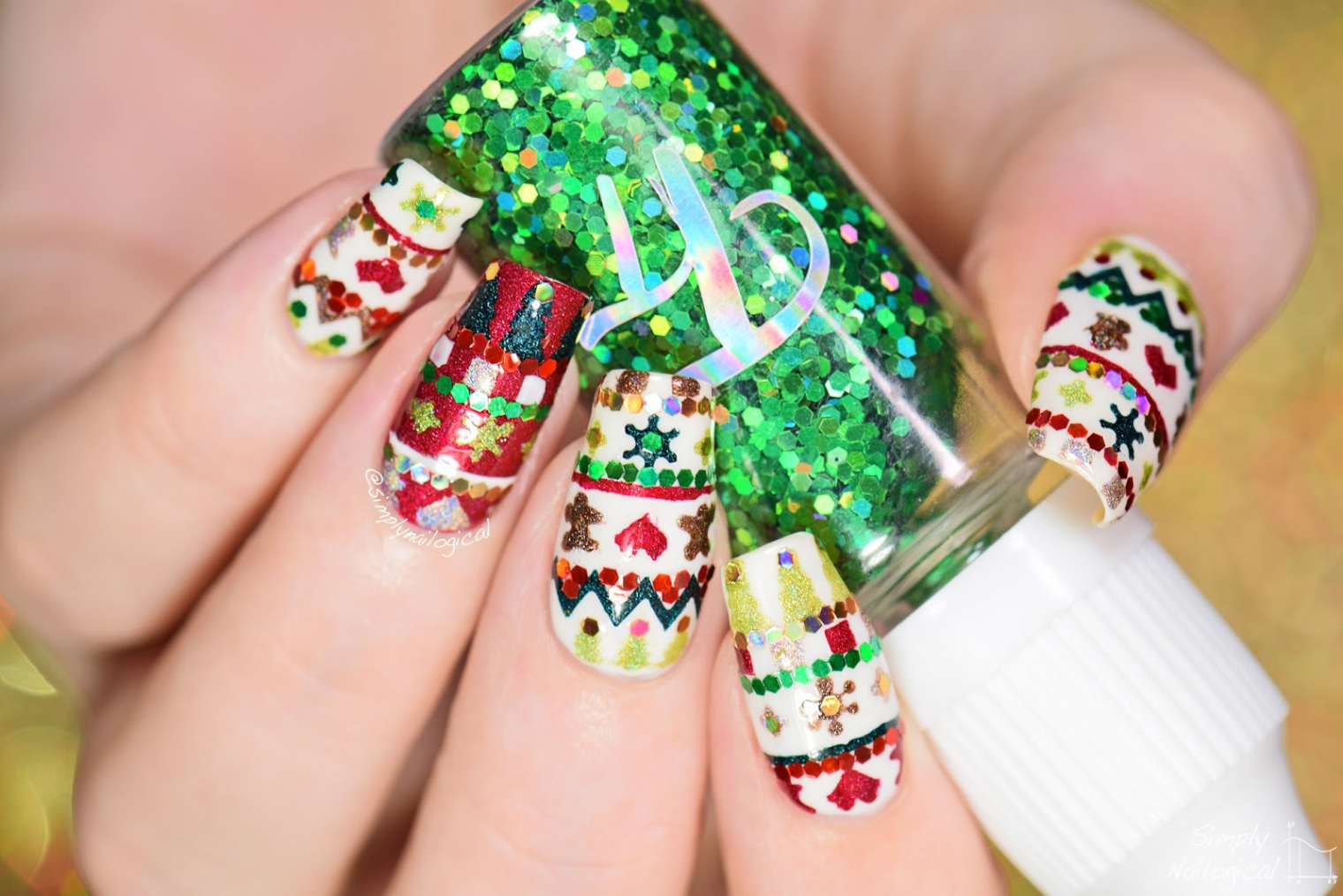 Simply Nailogical: Ugly Christmas sweater nails