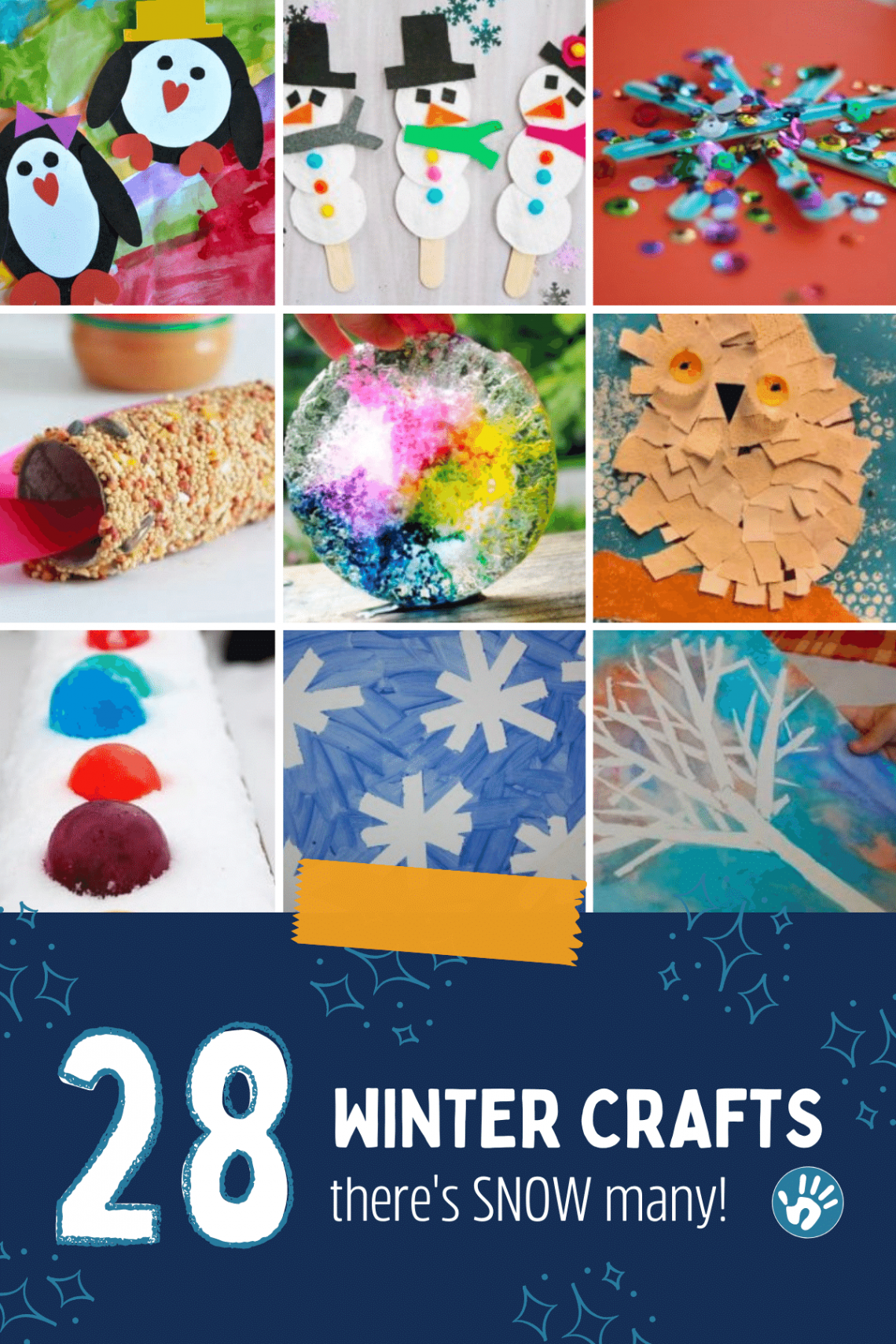 SNOW" Many SIMPLE Winter Crafts for Kids to Make