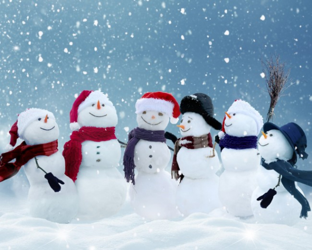 Snowman Carols Christmas Wallpaper Wall Mural