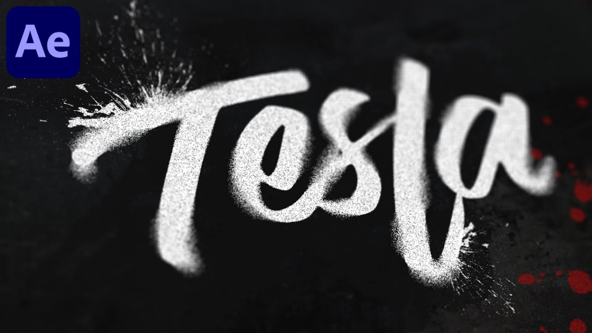 Spray Paint Text Animation in After Effects - After Effects Tutorial  No  Plugins Required