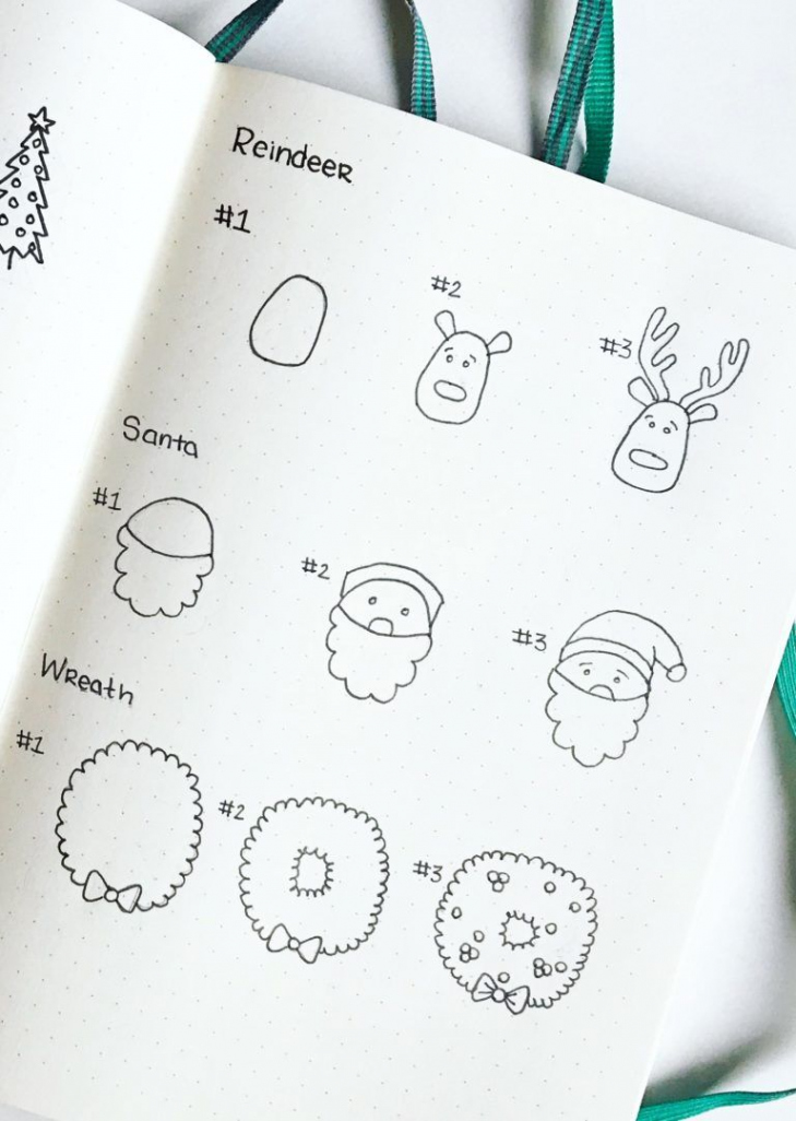 Step-by-Step Christmas Doodles plus Cheatsheet ⋆ The Petite