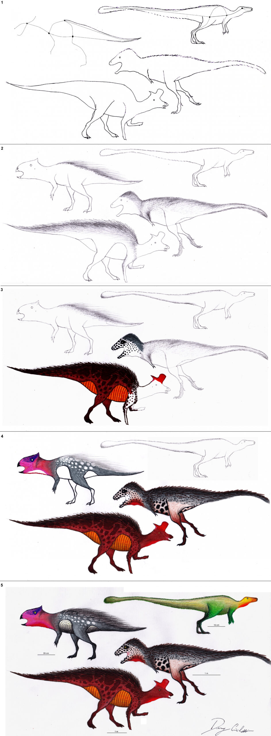 Step by step tutorial: HOW TO DRAW  DINOSAURS by Dennonyx on