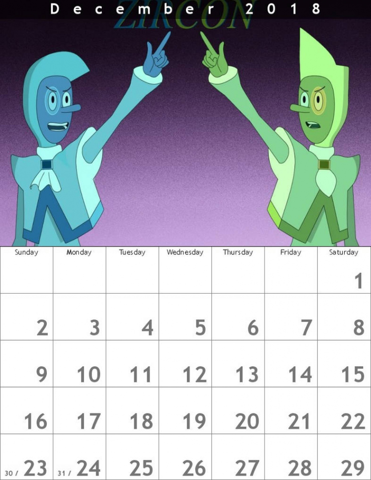 Steven Universe Calendar  December by HitmonchanMan on DeviantArt