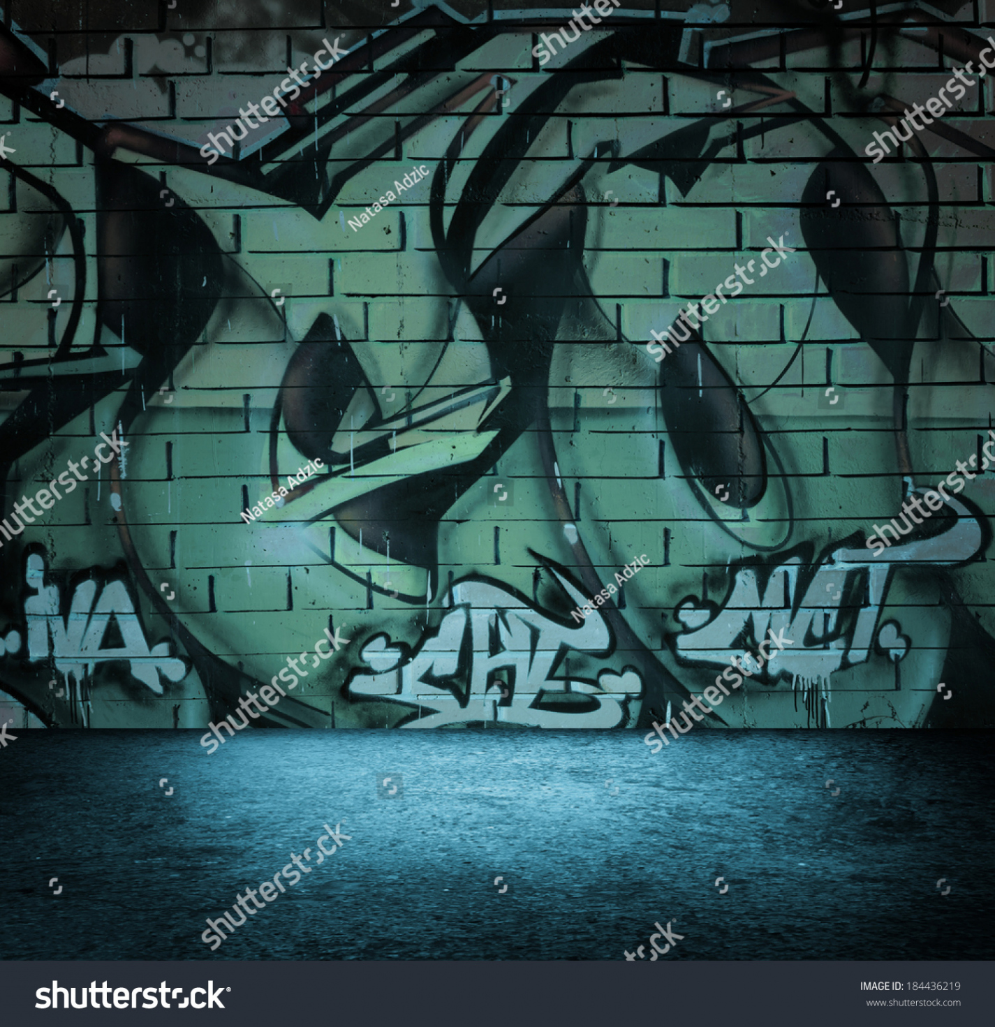 Street Art Graffiti Wand Hintergrund, urbanes: Stockillustration