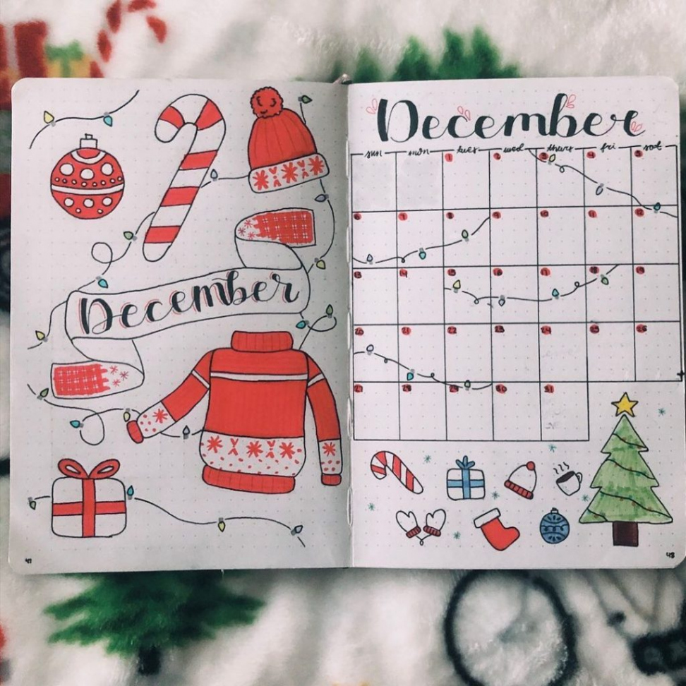 Stunning Christmas December Bullet Journal Ideas - The Planner