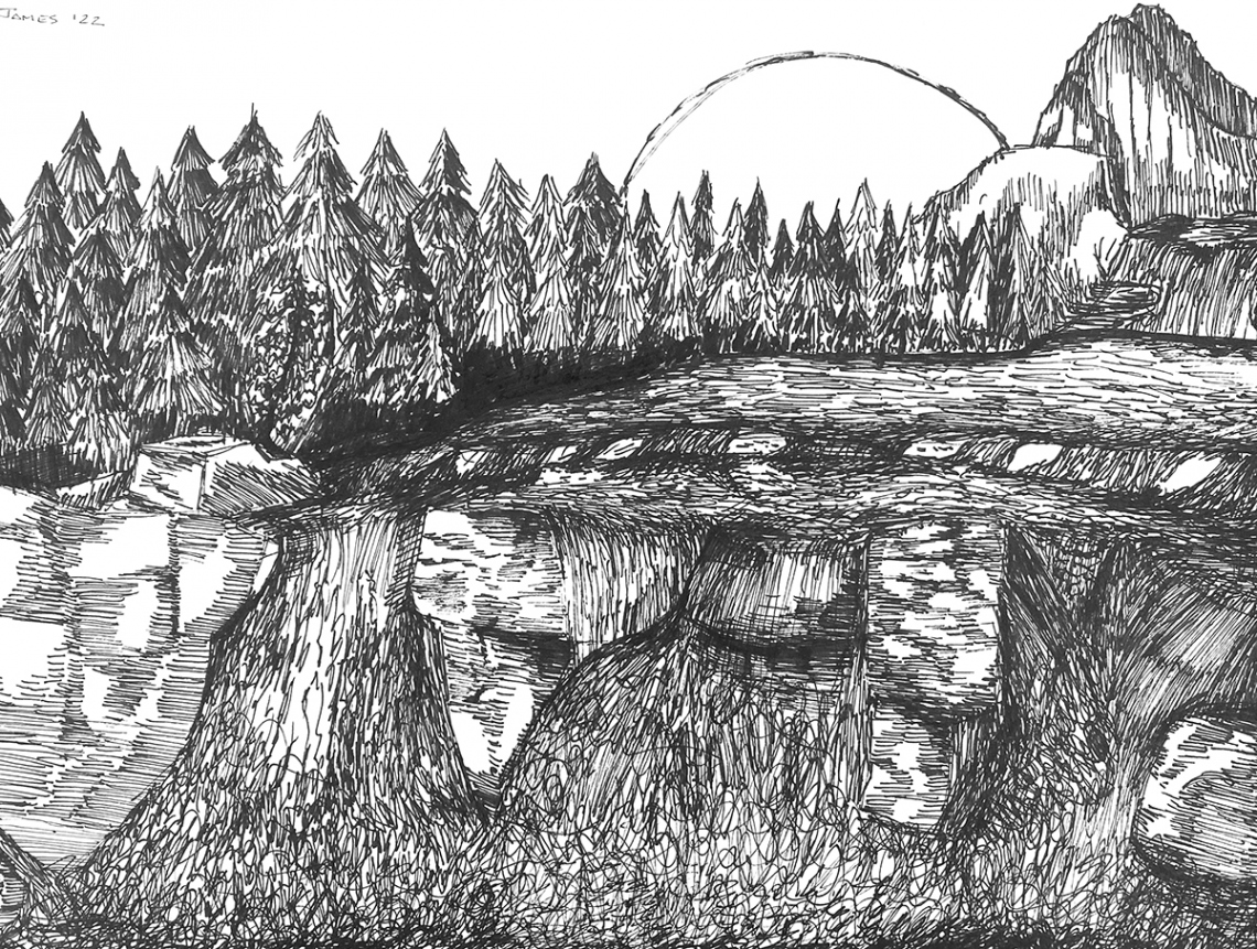 th & th Grade Pen Drawing Techniques and Landscape Drawing – In