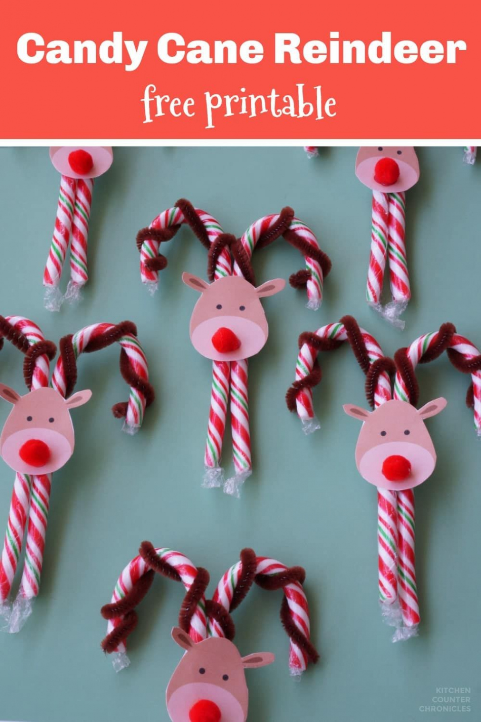 The Cutest Candy Cane Reindeer Craft  Diy christmas gifts