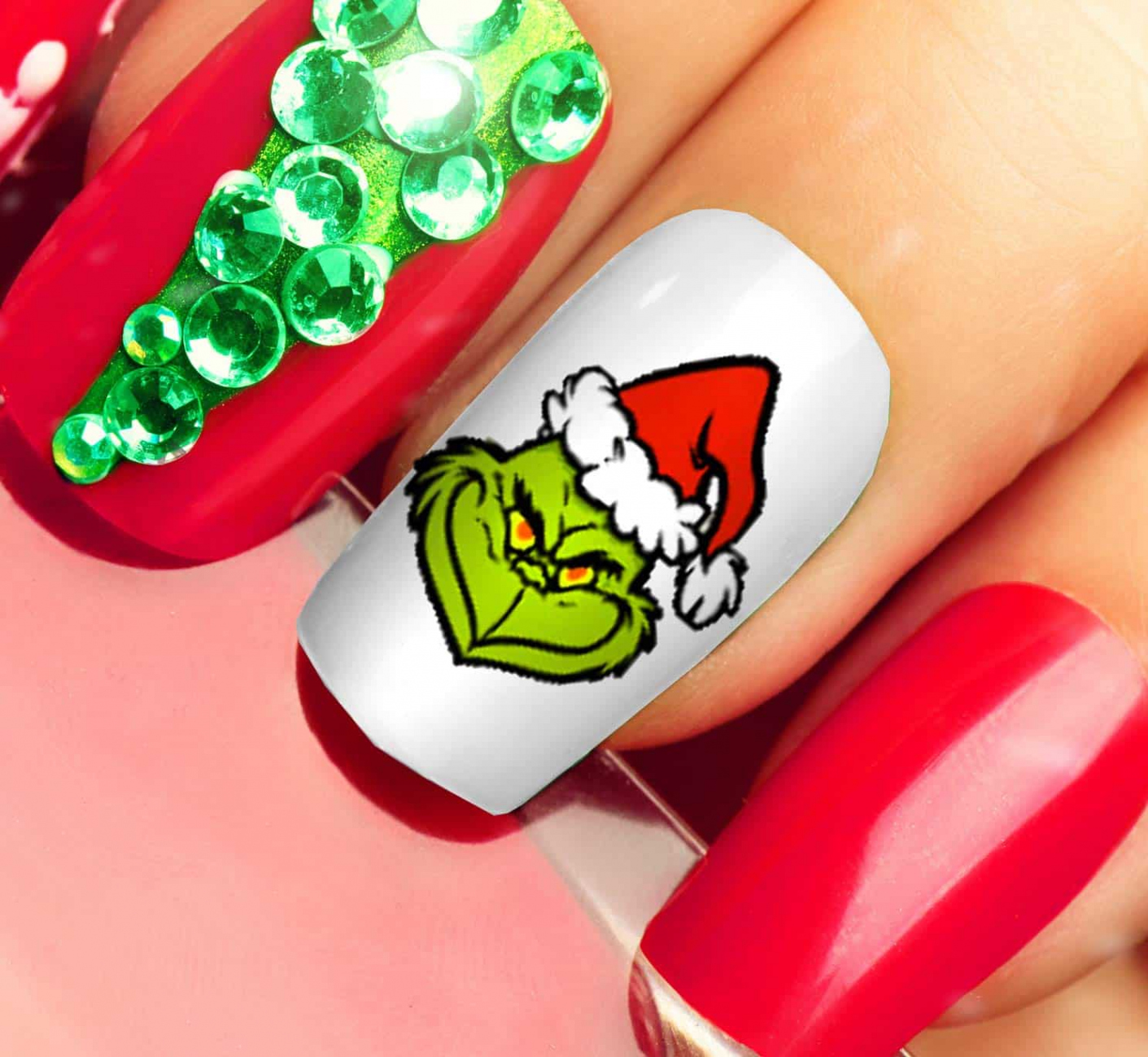 The Grinch Who Stole Christmas - Nail Art - Moon Sugar Decals