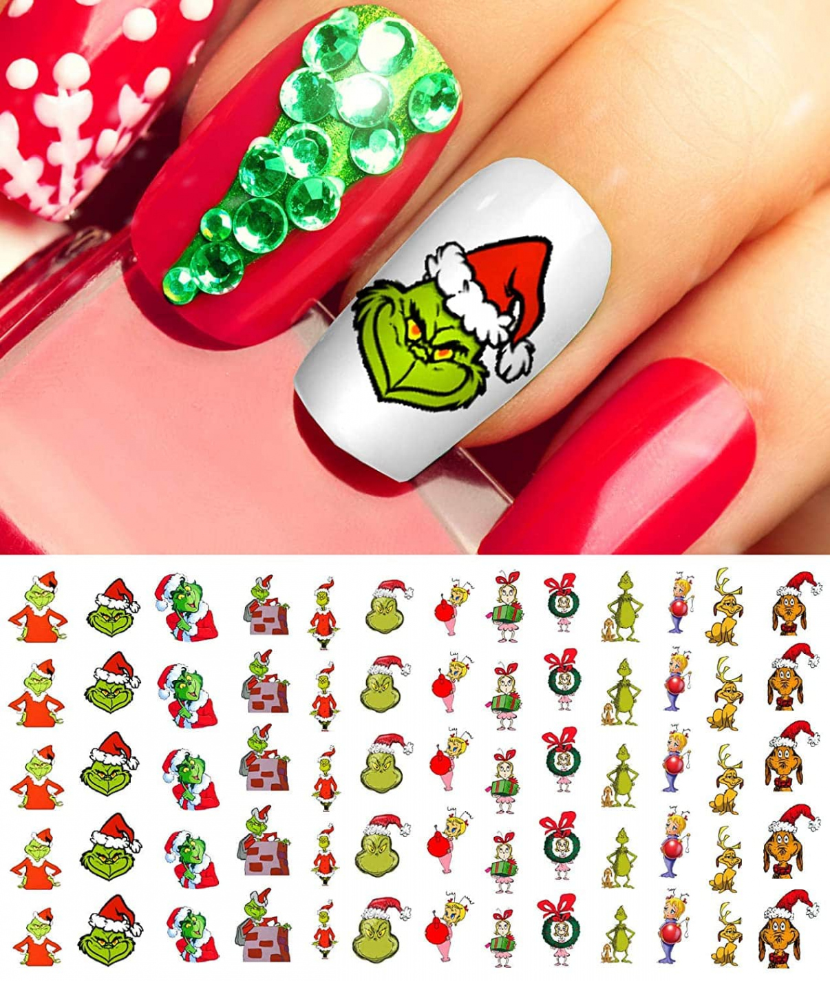 The Grinch Who Stole Christmas - Nail Art - Moon Sugar Decals