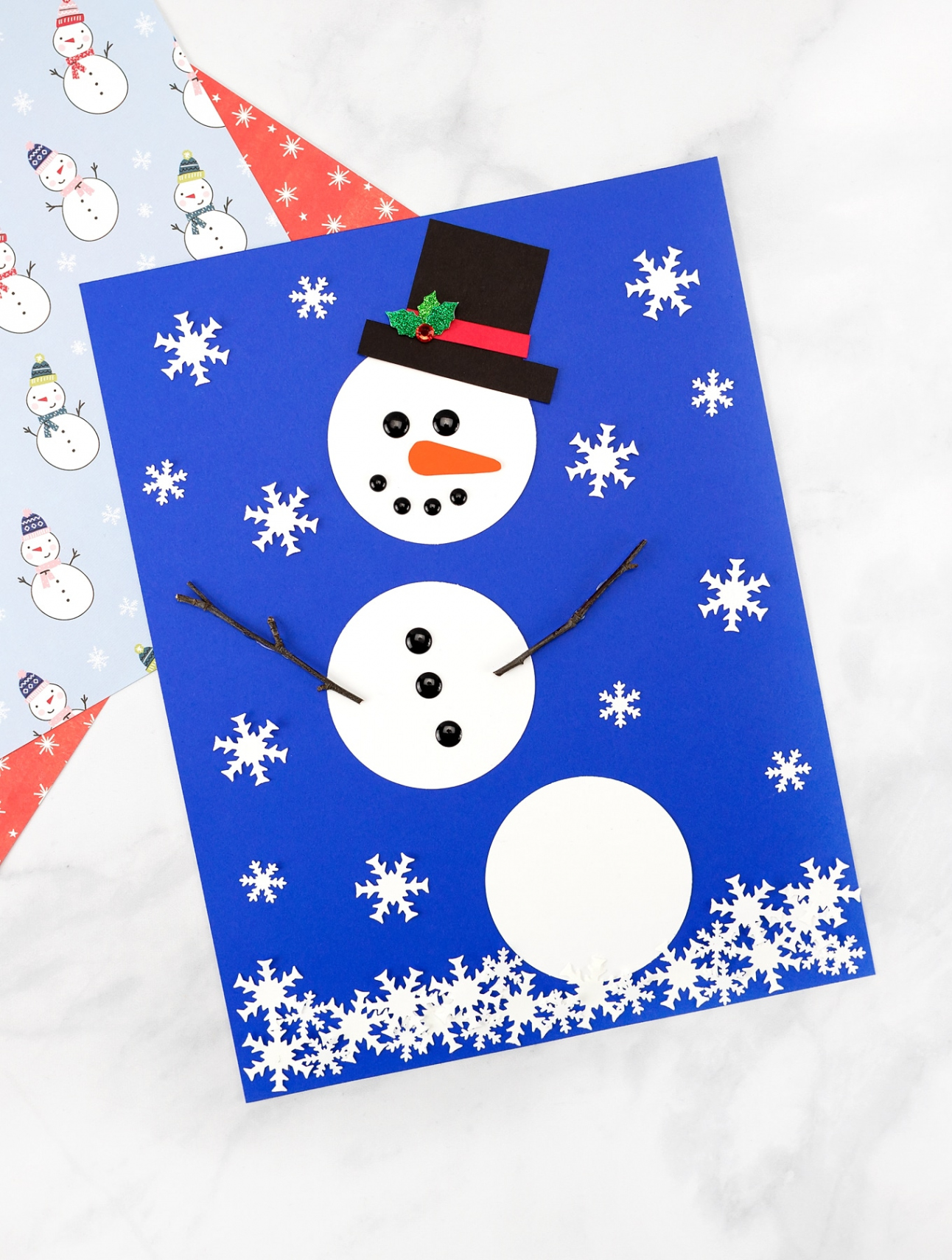 The Happiest Paper Snowman Craft for Kids  Fireflies and Mud Pies