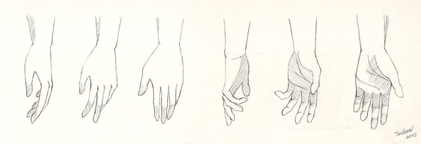 The practice of drawing hands by TaileenDenvers on DeviantArt