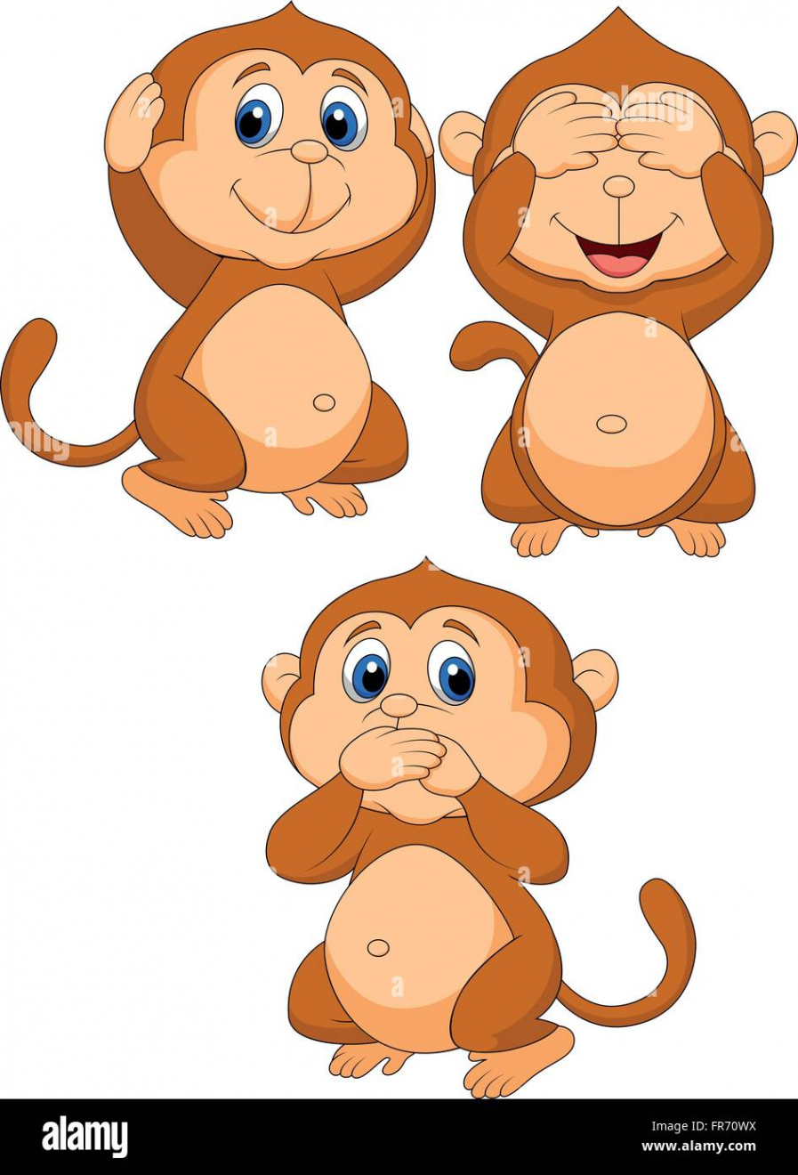 Three wise monkey Stock Vector Image & Art - Alamy