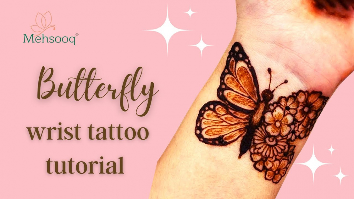 Trending Unique Butterfly Henna Tattoo Design  Stylish Mehendi Tattoo