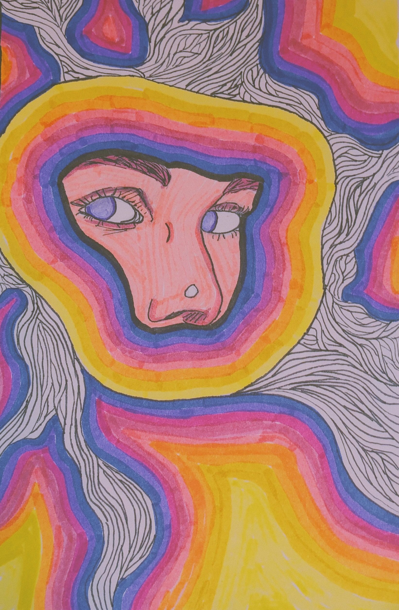 trippy 🥰✌️  Hippie drawing, Vinyl art paint, Drawing illustrations