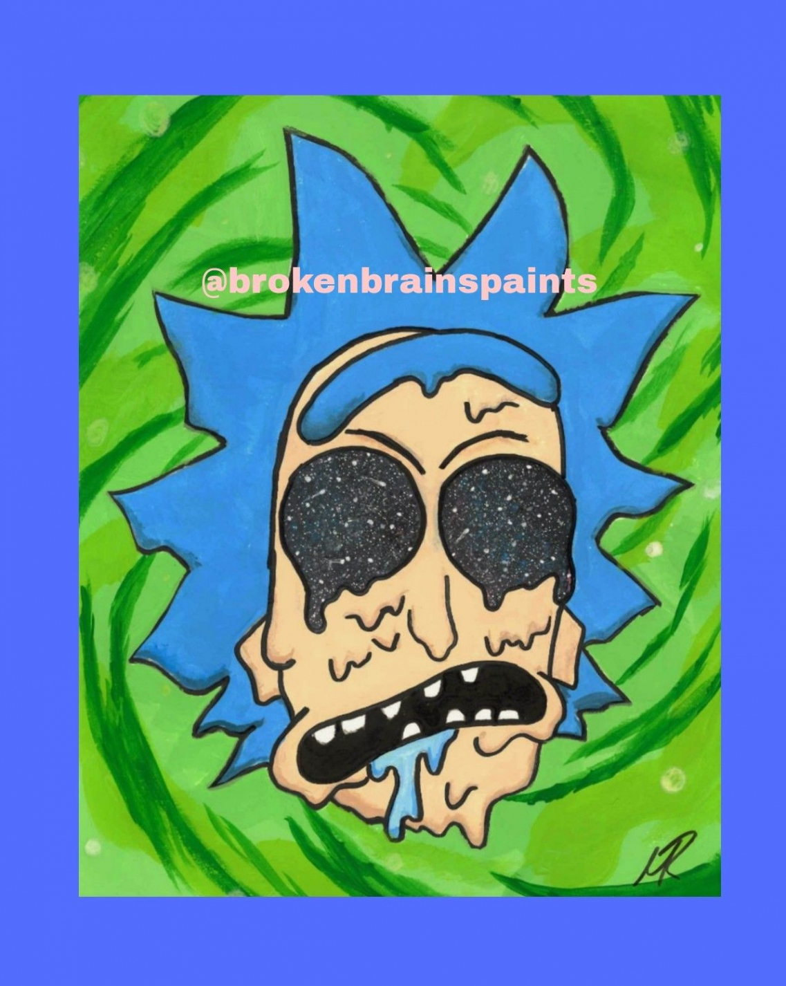 Trippy Rick and Morty painting  Cartoon painting, Trippy painting