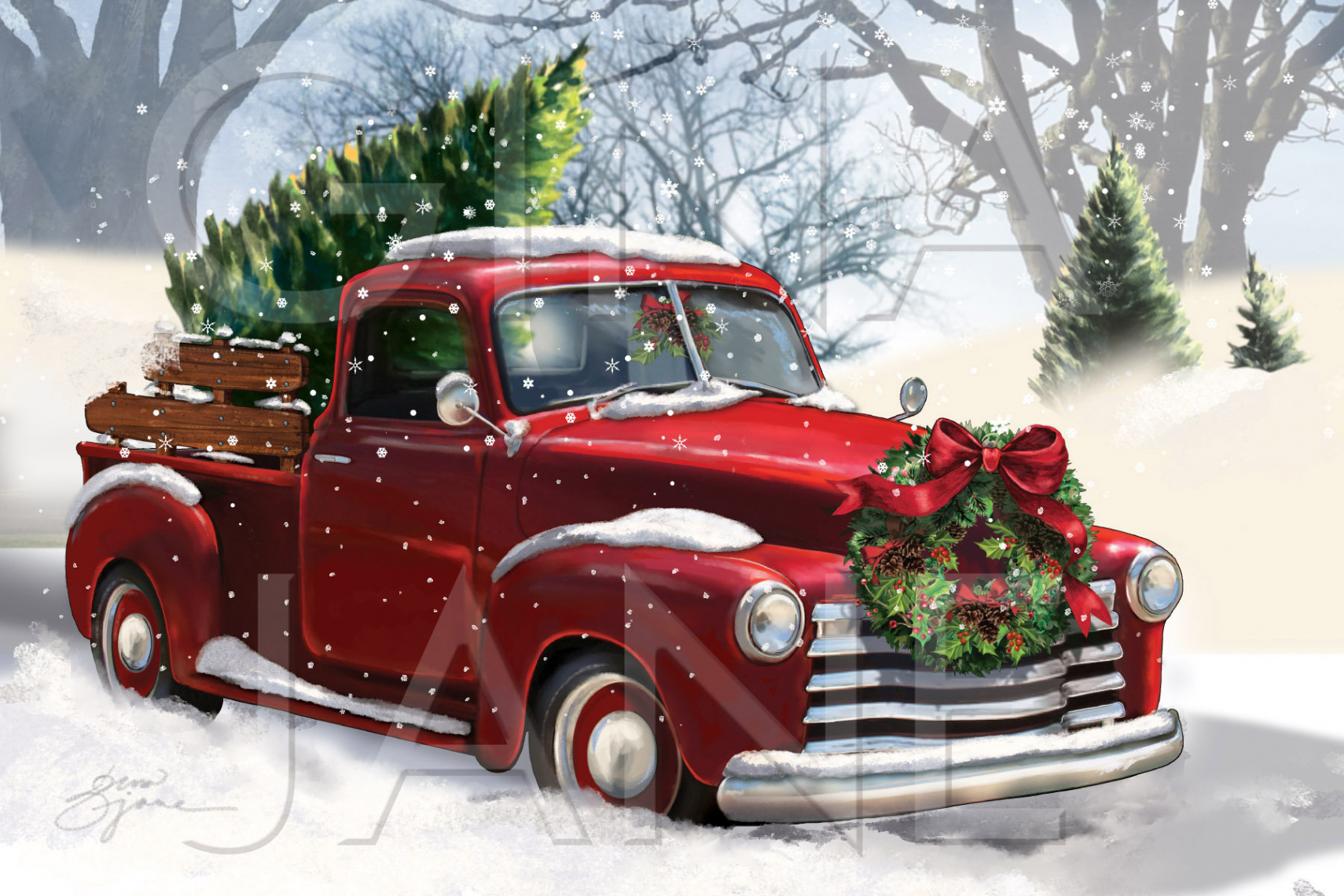 Vintage Weihnachten Chevy Red Truck Baum DIY Handwerk - Etsy