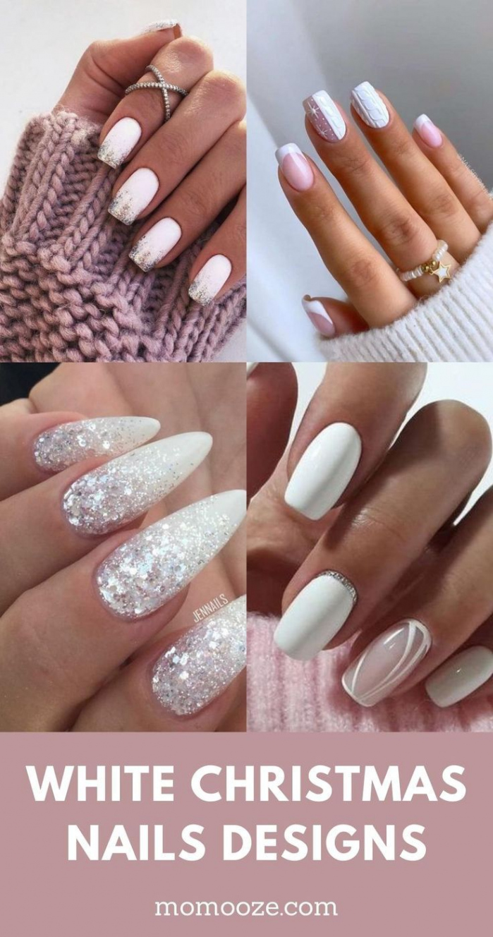 White Christmas Nails:  Ideas For Season