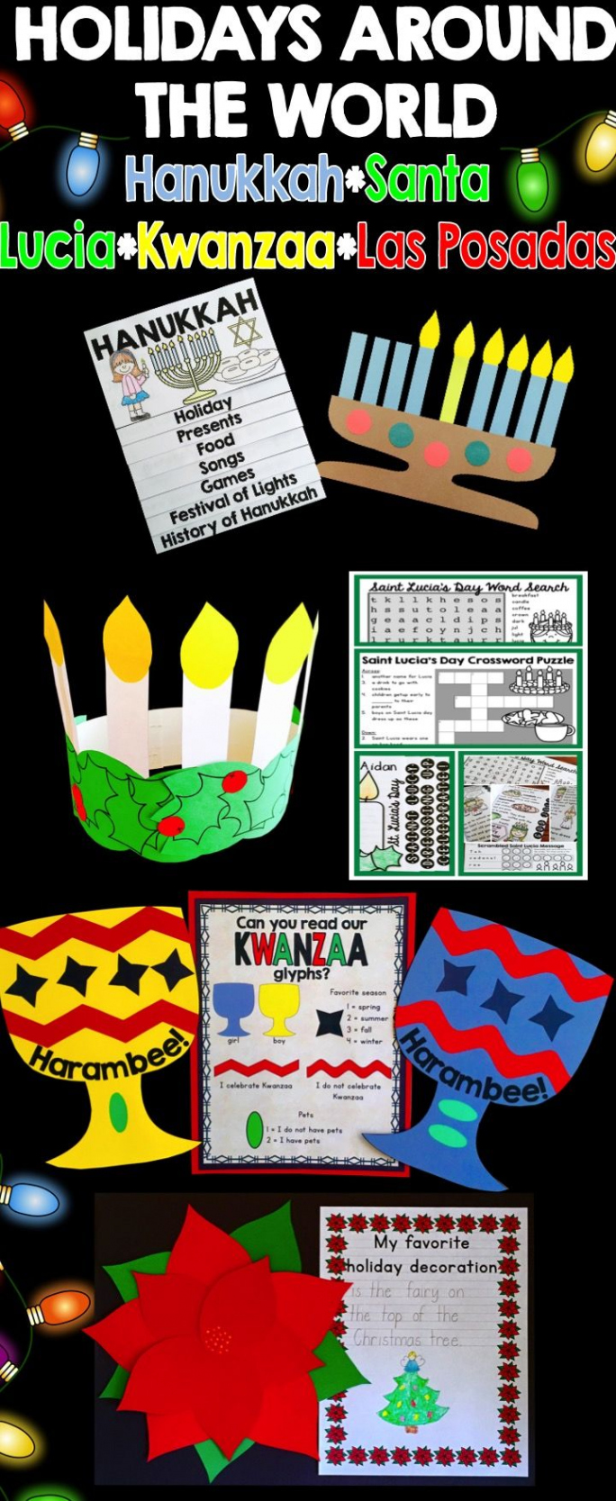 Winter Holidays Around the World Crafts  Kwanzaa Project