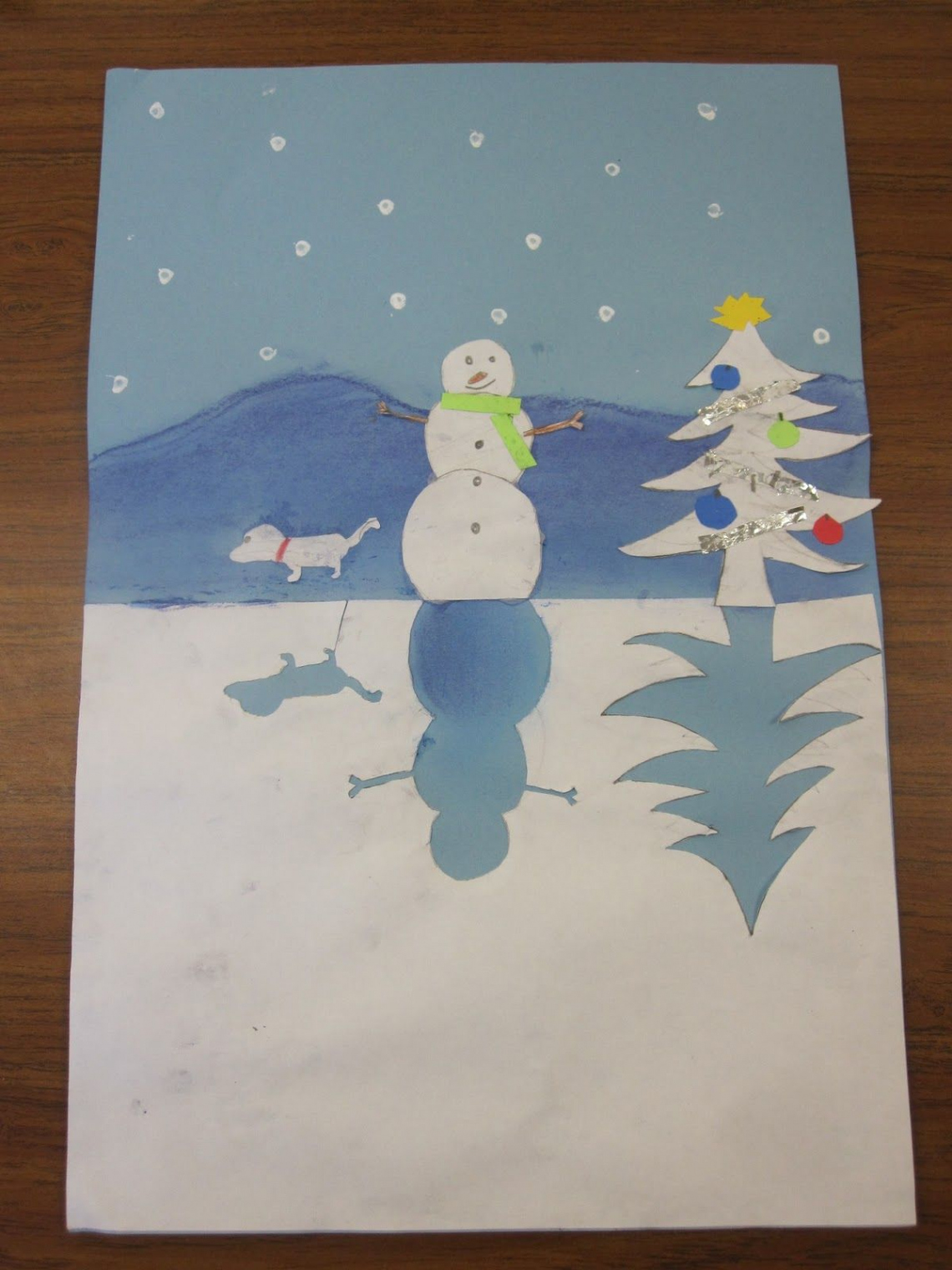 Winter Silhouettes  Winter art lesson, Winter art, First grade art